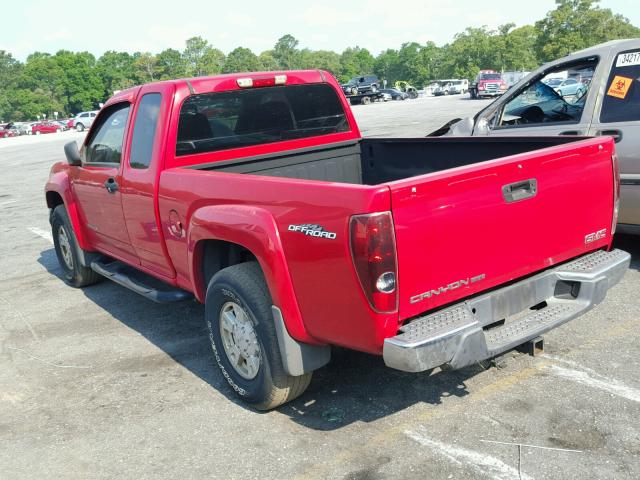 1GTDS196858259773 - 2005 GMC CANYON RED photo 3