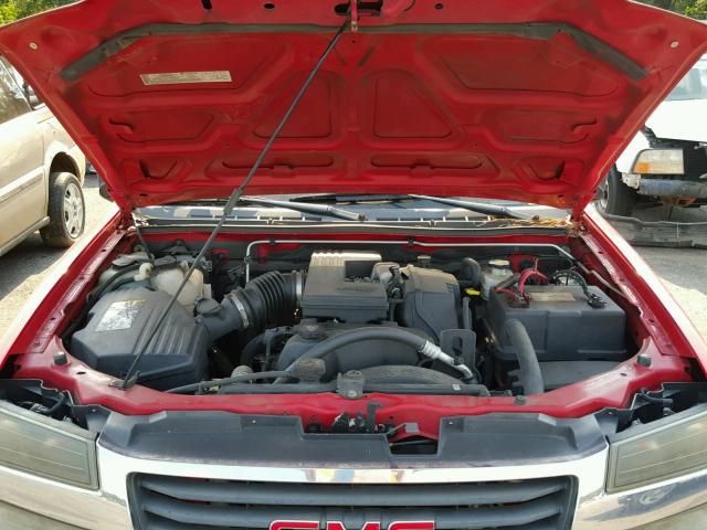 1GTDS196858259773 - 2005 GMC CANYON RED photo 7