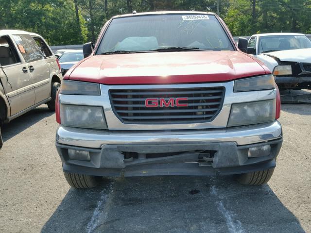 1GTDS196858259773 - 2005 GMC CANYON RED photo 9