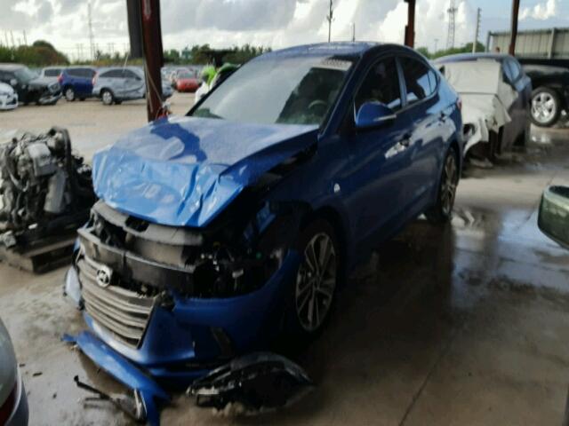 5NPD84LF7HH017460 - 2017 HYUNDAI ELANTRA BLUE photo 2