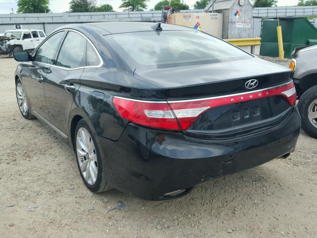 KMHFH4JG1DA215274 - 2013 HYUNDAI AZERA GLS BLACK photo 3