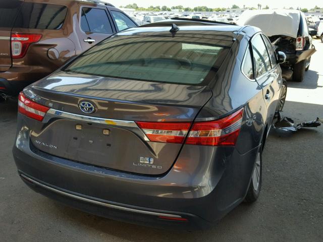 4T1BD1EB6FU043820 - 2015 TOYOTA AVALON HYB GRAY photo 4