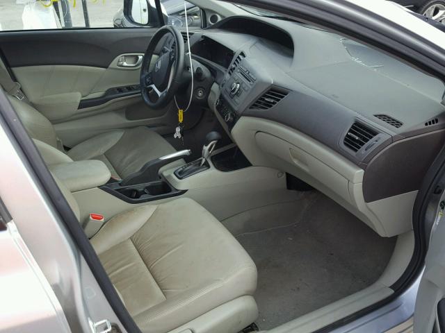 2HGFB2F92CH529733 - 2012 HONDA CIVIC EXL SILVER photo 5
