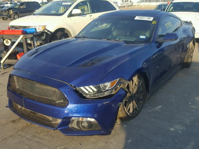 1FA6P8CF5G5236876 - 2016 FORD MUSTANG GT BLUE photo 2