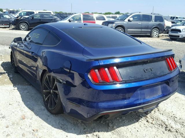 1FA6P8CF5G5236876 - 2016 FORD MUSTANG GT BLUE photo 3