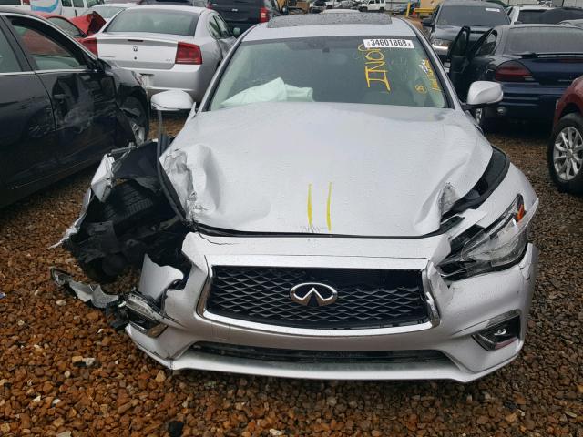 JN1EV7AR0JM435160 - 2018 INFINITI Q50 LUXE SILVER photo 7