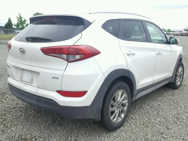 KM8J3CA48HU527654 - 2017 HYUNDAI TUCSON LIM WHITE photo 4