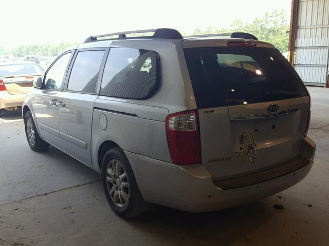 KNDMB233686249554 - 2008 KIA SEDONA EX SILVER photo 3