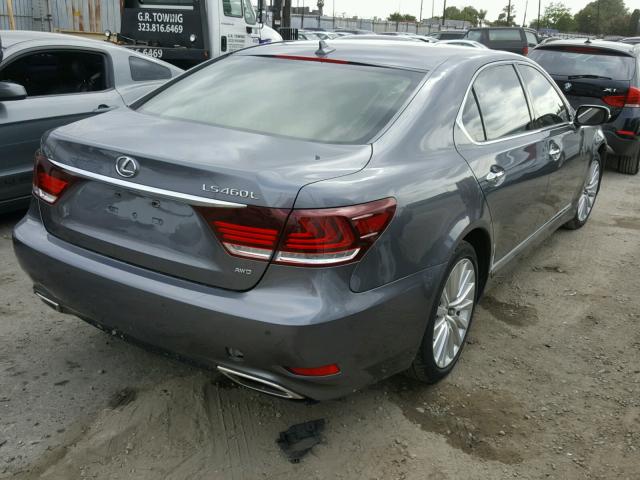 JTHDL5EF8D5005926 - 2013 LEXUS LS 460L GRAY photo 4