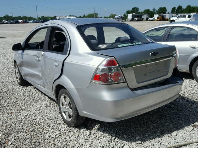 KL1TD56618B278729 - 2008 CHEVROLET AVEO BASE Argent photo 3