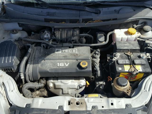 KL1TD56618B278729 - 2008 CHEVROLET AVEO BASE Argent photo 7