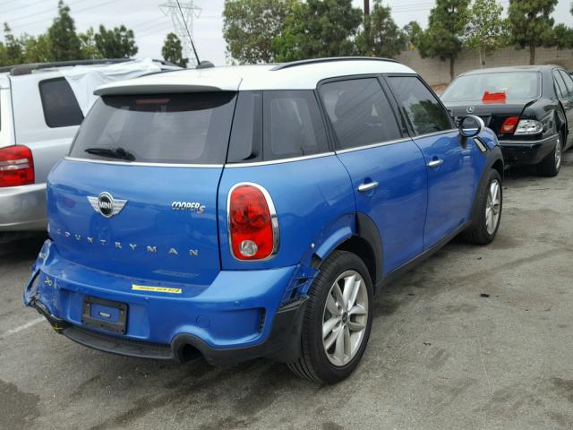 WMWZC3C52EWT00941 - 2014 MINI COOPER S C BLUE photo 4