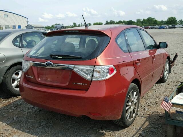 JF1GH61689H818688 - 2009 SUBARU IMPREZA 2. RED photo 4