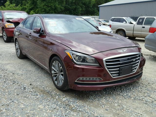 KMHGN4JE9HU168639 - 2017 GENESIS G80 BASE MAROON photo 1