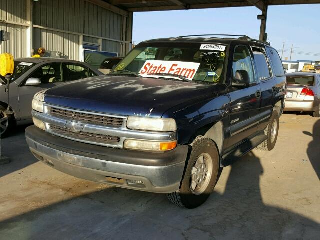 1GNEC13T61R203245 - 2001 CHEVROLET TAHOE C150 BLUE photo 2