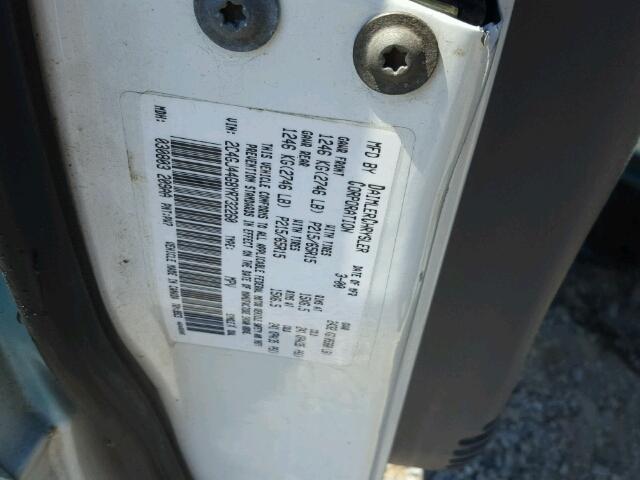 2C4GJ44G8YR732260 - 2000 CHRYSLER GRAND VOYA Yaşıl foto 10