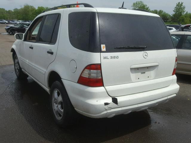 4JGAB57E23A452894 - 2003 MERCEDES-BENZ ML 350 WHITE photo 3