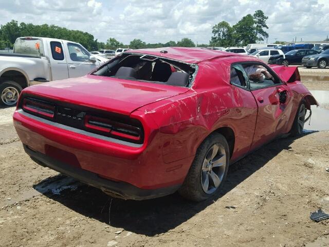 2C3CDZAGXFH760978 - 2015 DODGE CHALLENGER RED photo 4