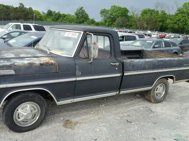 F10GLM04186 - 1971 FORD F100 PICKU BLACK photo 9