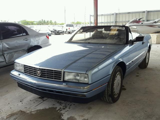 1G6VR3180KU100227 - 1989 CADILLAC ALLANTE BLUE photo 2