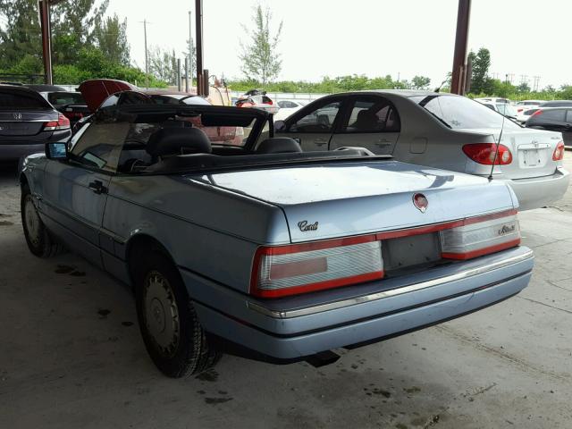 1G6VR3180KU100227 - 1989 CADILLAC ALLANTE BLUE photo 3