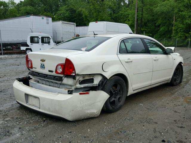1G1ZH57B884260874 - 2008 CHEVROLET MALIBU 1LT WHITE photo 4