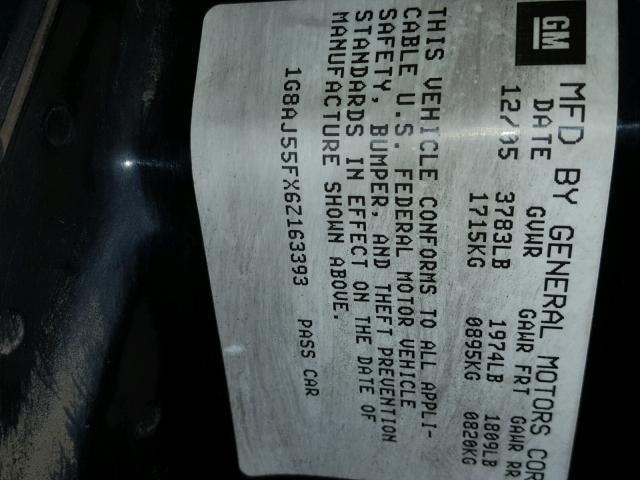 1G8AJ55FX6Z163393 - 2006 SATURN ION LEVEL GRAY photo 10