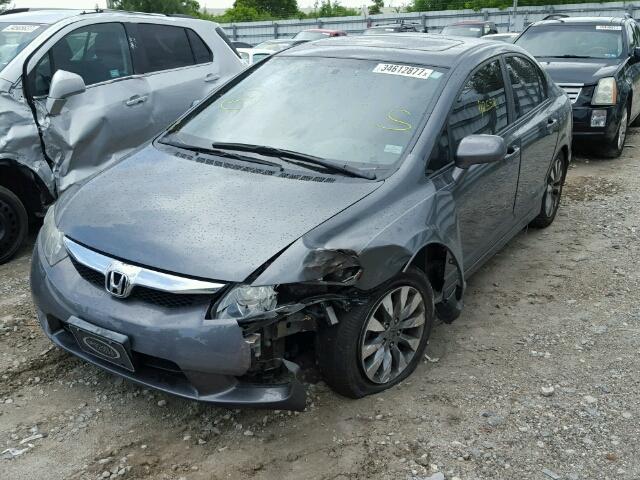 19XFA16859E017939 - 2009 HONDA CIVIC EX GRAY photo 2