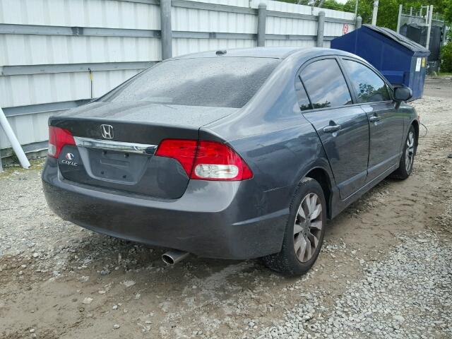 19XFA16859E017939 - 2009 HONDA CIVIC EX ნაცრისფერი ფოტო 4