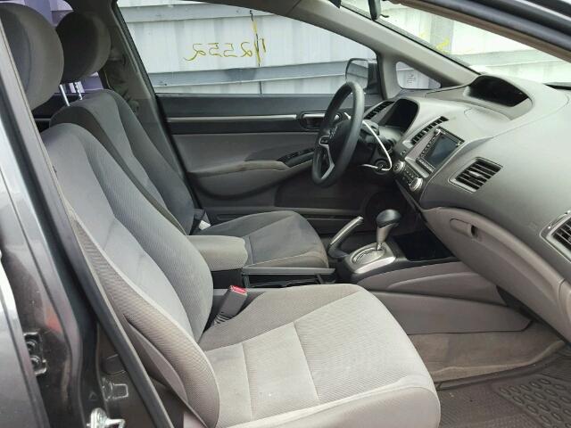 19XFA16859E017939 - 2009 HONDA CIVIC EX ნაცრისფერი ფოტო 5