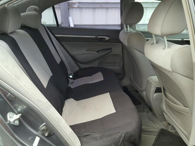 19XFA16859E017939 - 2009 HONDA CIVIC EX ნაცრისფერი ფოტო 6