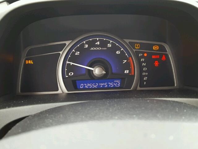 19XFA16859E017939 - 2009 HONDA CIVIC EX ნაცრისფერი ფოტო 8