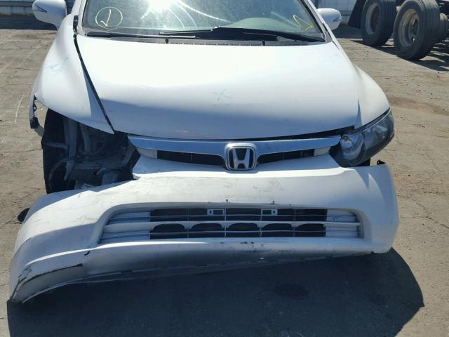 JHMFA36277S004979 - 2007 HONDA CIVIC HYBR WHITE photo 9