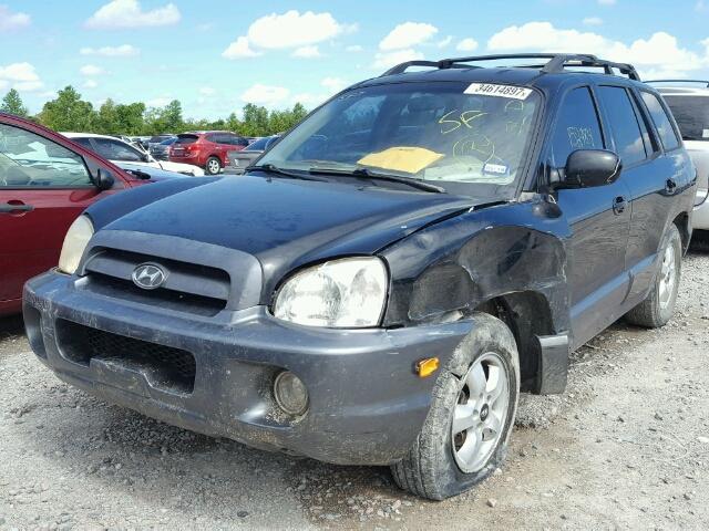 KM8SC73D76U098478 - 2006 HYUNDAI SANTA FE G BLACK photo 2