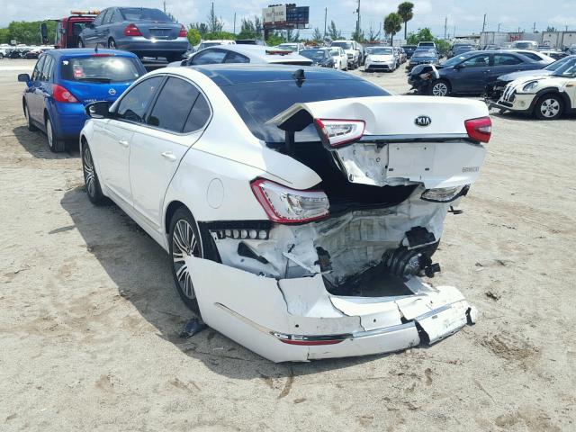 KNALN4D7XE5136866 - 2014 KIA CADENZA PR WHITE photo 3