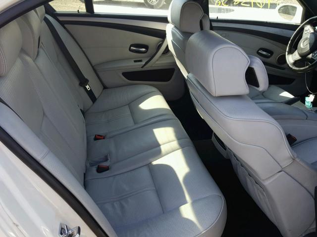 WBSNB93598CX08696 - 2008 BMW M5 WHITE photo 6