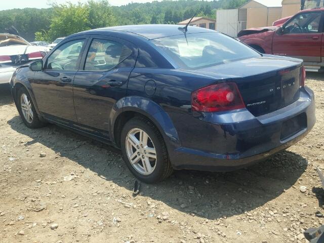 1C3CDZCBXDN626025 - 2013 DODGE AVENGER SX BLUE photo 3