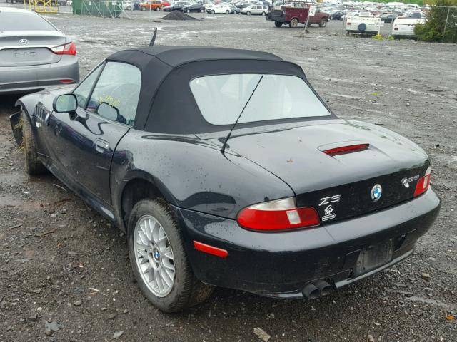 WBACN33441LK49168 - 2001 BMW Z3 2.5 BLACK photo 3