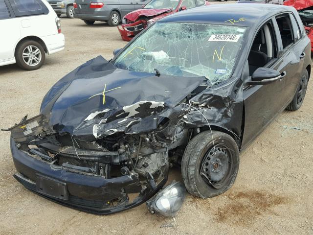 WVWDB7AJ1DW121568 - 2013 VOLKSWAGEN GOLF BLACK photo 2