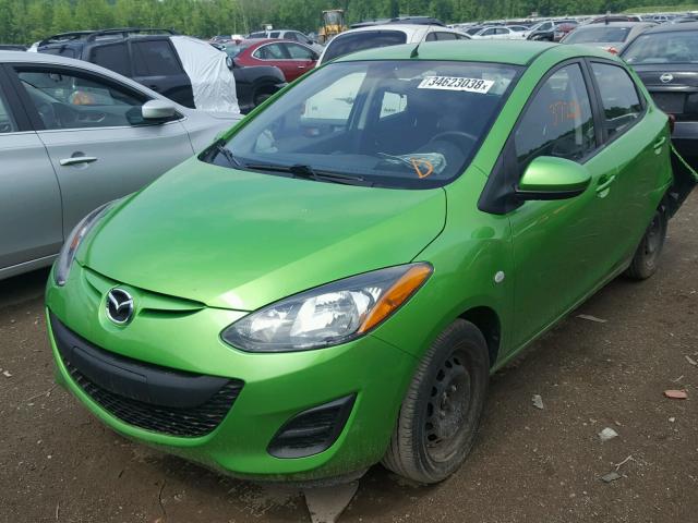 JM1DE1KY8D0165988 - 2013 MAZDA MAZDA2 GREEN photo 2