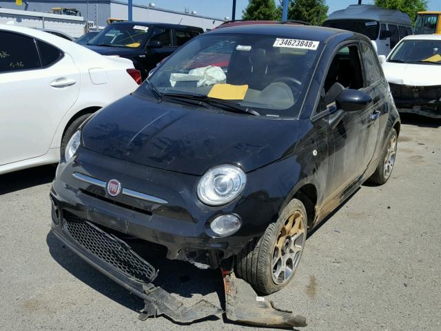 3C3CFFBR0FT501013 - 2015 FIAT 500 SPORT BLACK photo 2