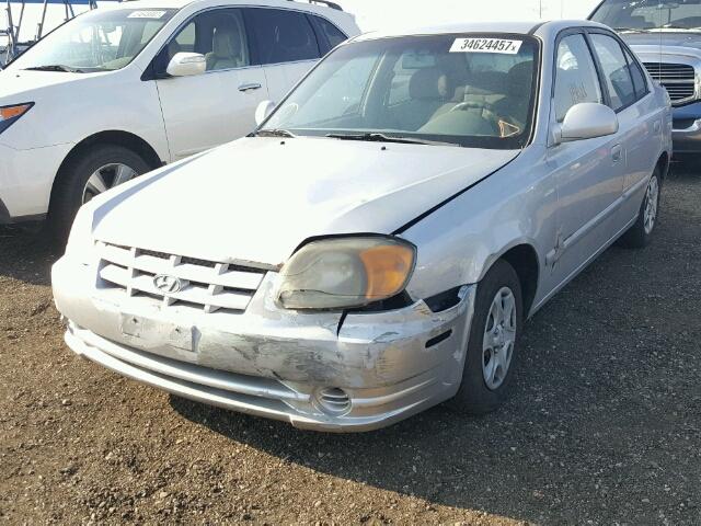 KMHCG45C93U429651 - 2003 HYUNDAI ACCENT GL SILVER photo 2