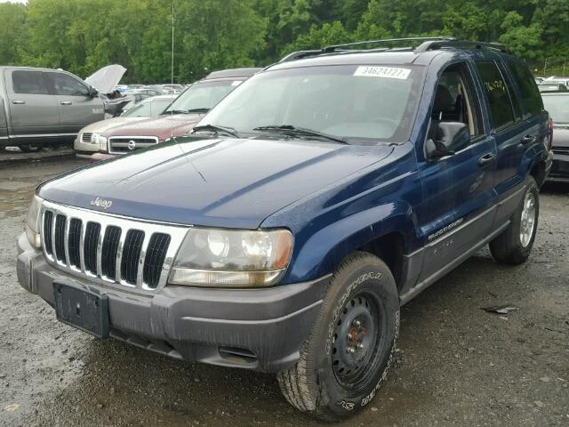 1J4GW48S12C229597 - 2002 JEEP GRAND CHER BLUE photo 2