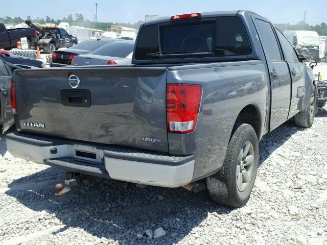 1N6BA0EK5DN306665 - 2013 NISSAN TITAN S GRAY photo 4