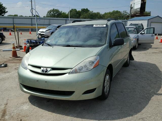 5TDZK23C87S071814 - 2007 TOYOTA SIENNA CE GREEN photo 2