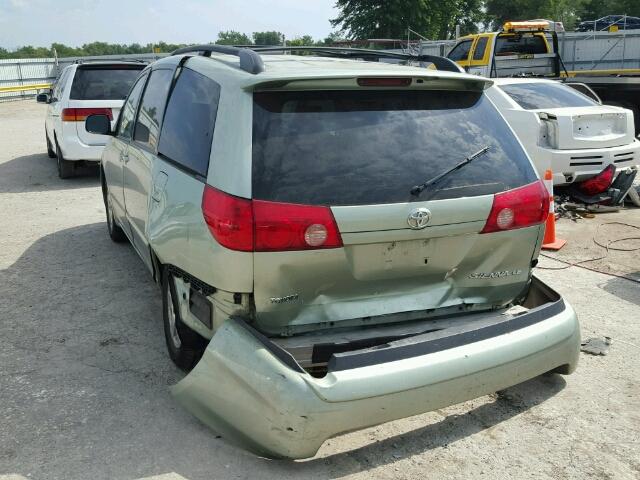 5TDZK23C87S071814 - 2007 TOYOTA SIENNA CE GREEN photo 3