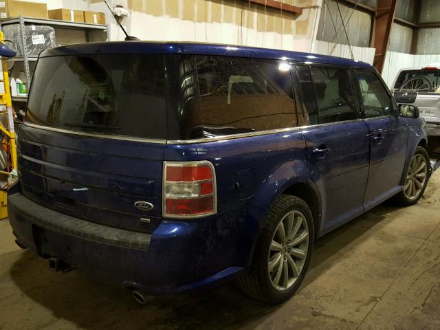 2FMHK6C86EBD16957 - 2014 FORD FLEX SEL BLUE photo 4