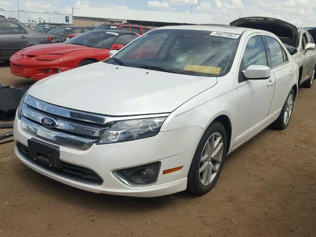 3FAHP0JA9CR386594 - 2012 FORD FUSION SEL WHITE photo 2