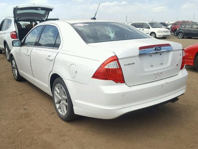 3FAHP0JA9CR386594 - 2012 FORD FUSION SEL WHITE photo 3