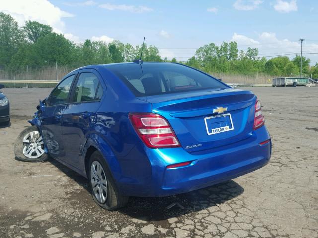 1G1JB5SH0H4157023 - 2017 CHEVROLET SONIC LS 蓝色 照片 3